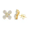 Floral Diamond Stud Earrings