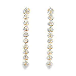 Diamond Cluster Dangle Earrings