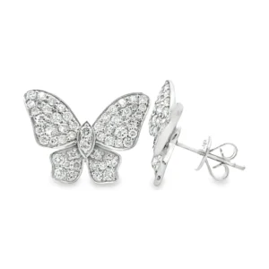 Butterfly Diamond Stud Earrings
