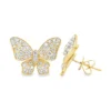Butterfly Diamond Stud Earrings
