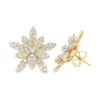 Floral Diamond Stud Earrings
