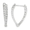 Tapered Diamond Hoop Earrings