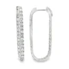 Diamond Oval Hoop Earrings