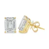 Emerald Cut Diamond Earrings