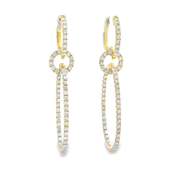 Diamond Link Drop Earrings