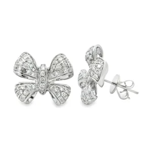 Diamond Butterfly Stud Earrings