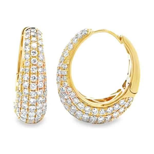 Pavé Diamond Hoop Earrings