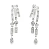 Diamond Multi Strand Dangle Earrings
