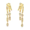 Diamond Cascading Dangle Earrings