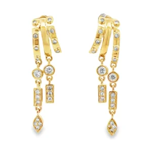 Diamond Cascading Dangle Earrings