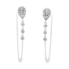 Diamond Cluster Dangle Earrings