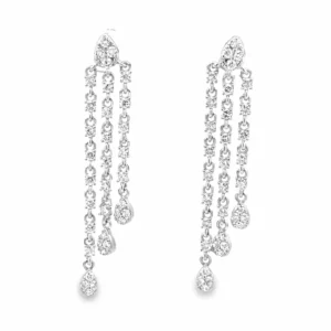 Diamond Fringe Dangle Earrings