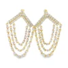 Diamond Fringe Dangle Earrings
