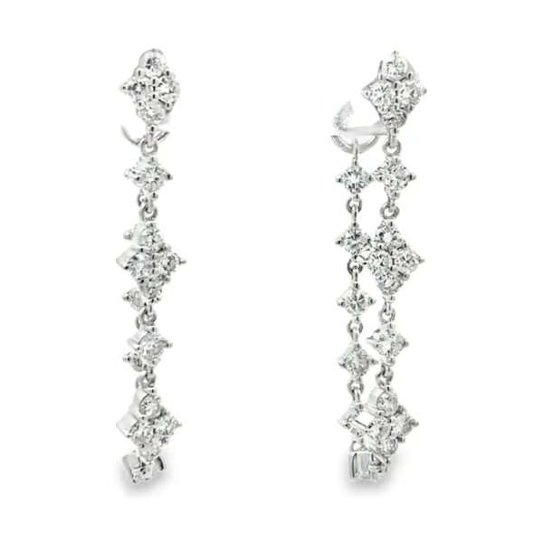 Diamond Dangle Drop Earrings