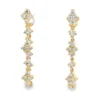 Diamond Cluster Drop Earrings