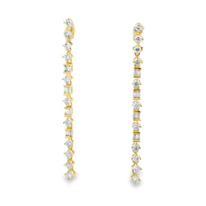 Diamond Dangle Drop Earrings