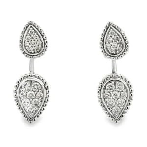 Teardrop Diamond Dangle Earrings
