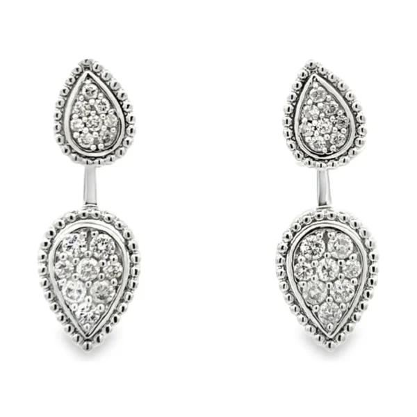 Teardrop Diamond Dangle Earrings