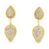 Teardrop Diamond Dangle Earrings