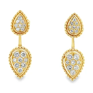 Teardrop Diamond Dangle Earrings