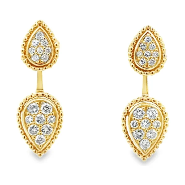 Teardrop Diamond Dangle Earrings