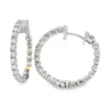 Round Diamond Hoop Earrings