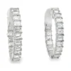 Baguette Diamond Hoop Earrings