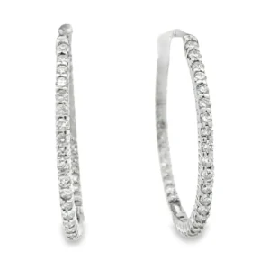 Diamond Hoop Earrings