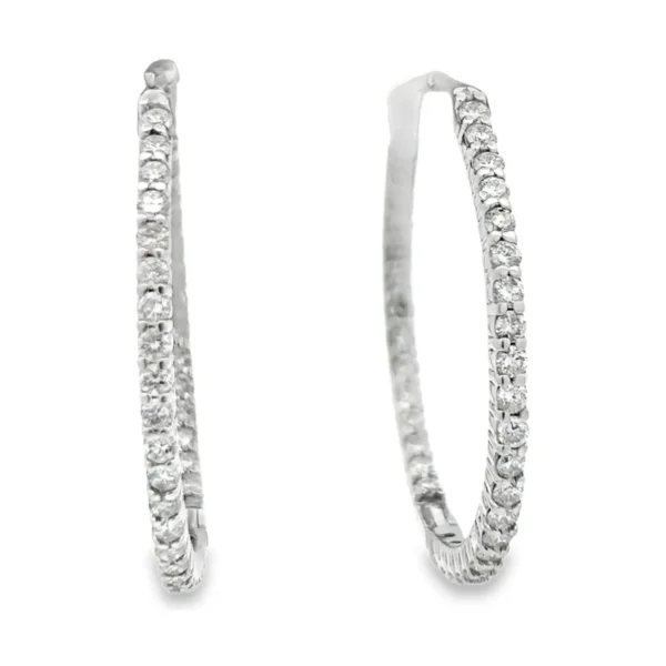 Diamond Hoop Earrings