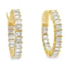 Baguette Diamond Hoop Earrings