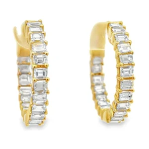 Baguette Diamond Hoop Earrings