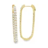 Oval Diamond Hoop Earrings