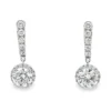 Halo Drop Diamond Earrings