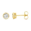 Bezel Diamond Stud Earrings