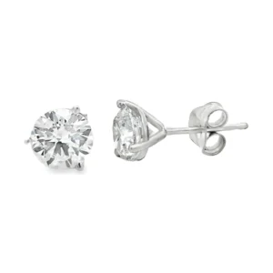 Round Diamond Stud Earrings