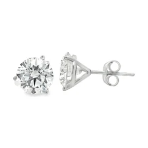 Round Diamond Stud Earrings