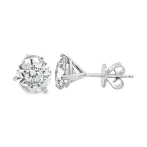 Round Diamond Stud Earrings