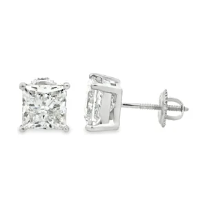 Princess Diamond Stud Earrings