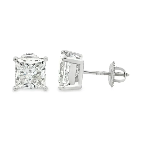 Princess Diamond Stud Earrings