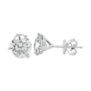Round Diamond Stud Earrings
