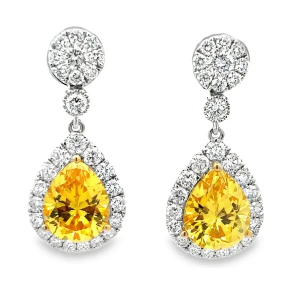 Pear Drop Diamond Earrings