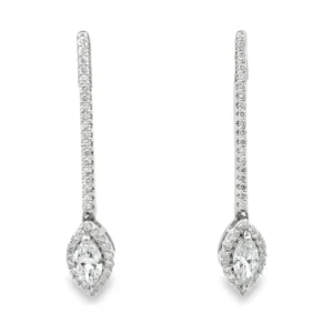 Marquise Drop Diamond Earrings