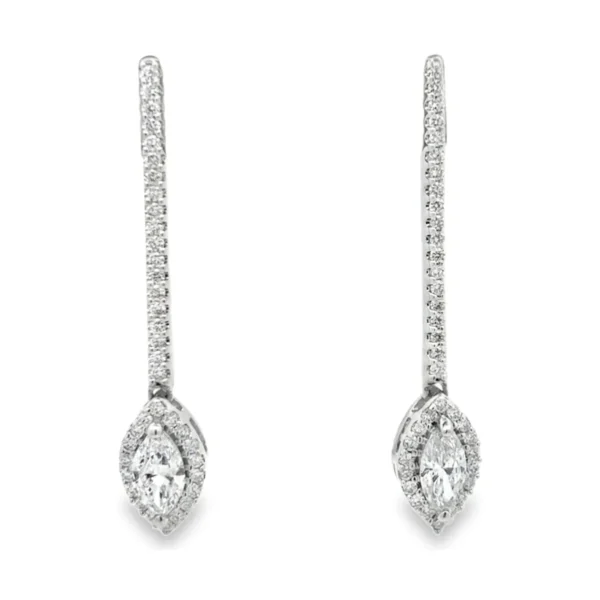 Marquise Drop Diamond Earrings