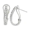Channel Diamond Hoop Earrings