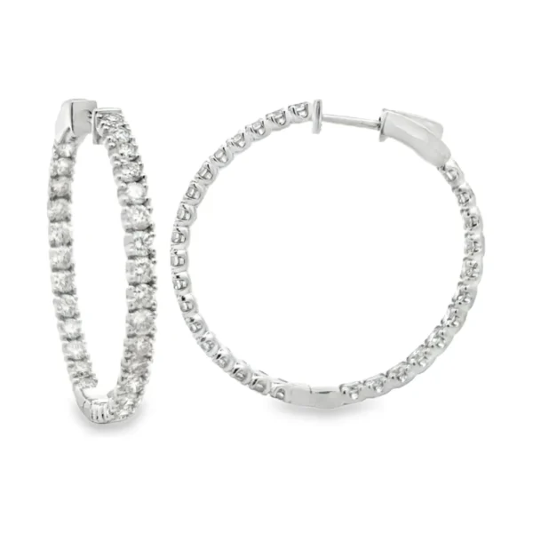 Diamond Hoop Earrings