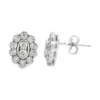 Oval Halo Diamond Earrings