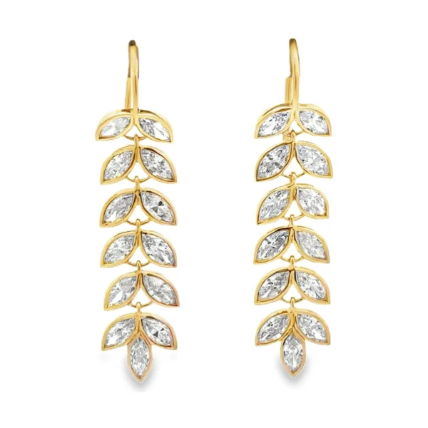 Marquise Leaf Drop Earrings
