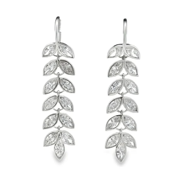 Marquise Leaf Drop Earrings