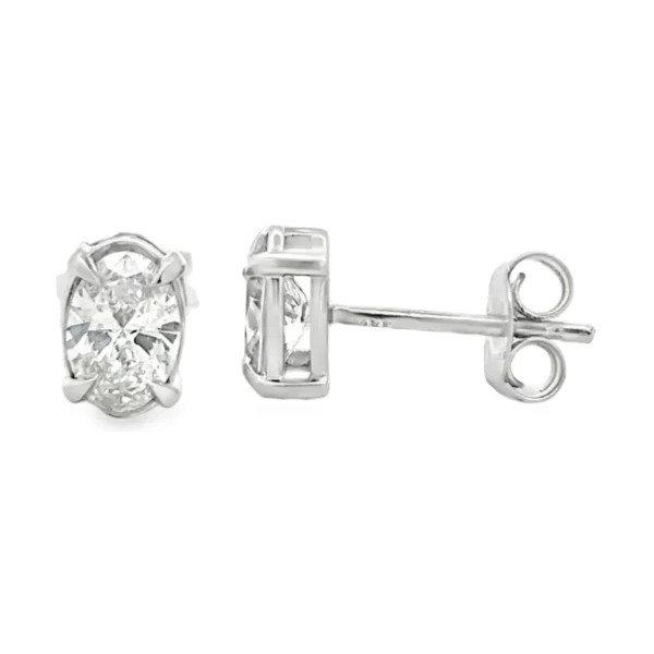 Oval Lab Diamond Earrings