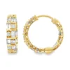 Baguette Diamond Hoop Earrings